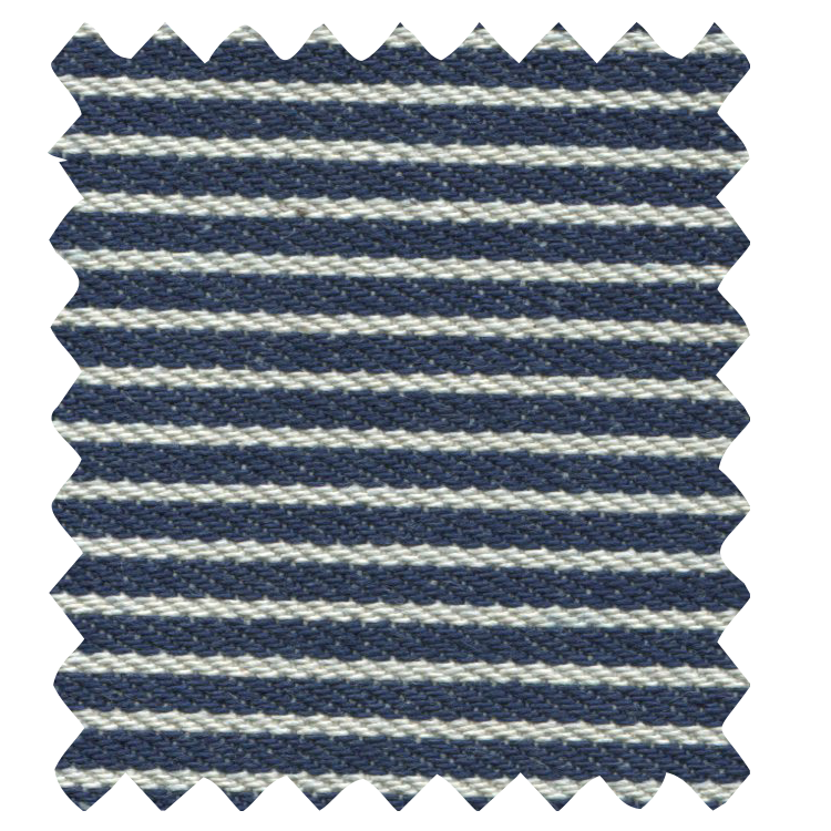 11 oz Hickory Stripe Denim - True Blue